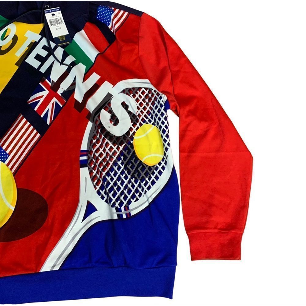 Polo Ralph Lauren Men’s Tennis Print Sweatshirt Hoodie Jacket - Picture 6 of 6